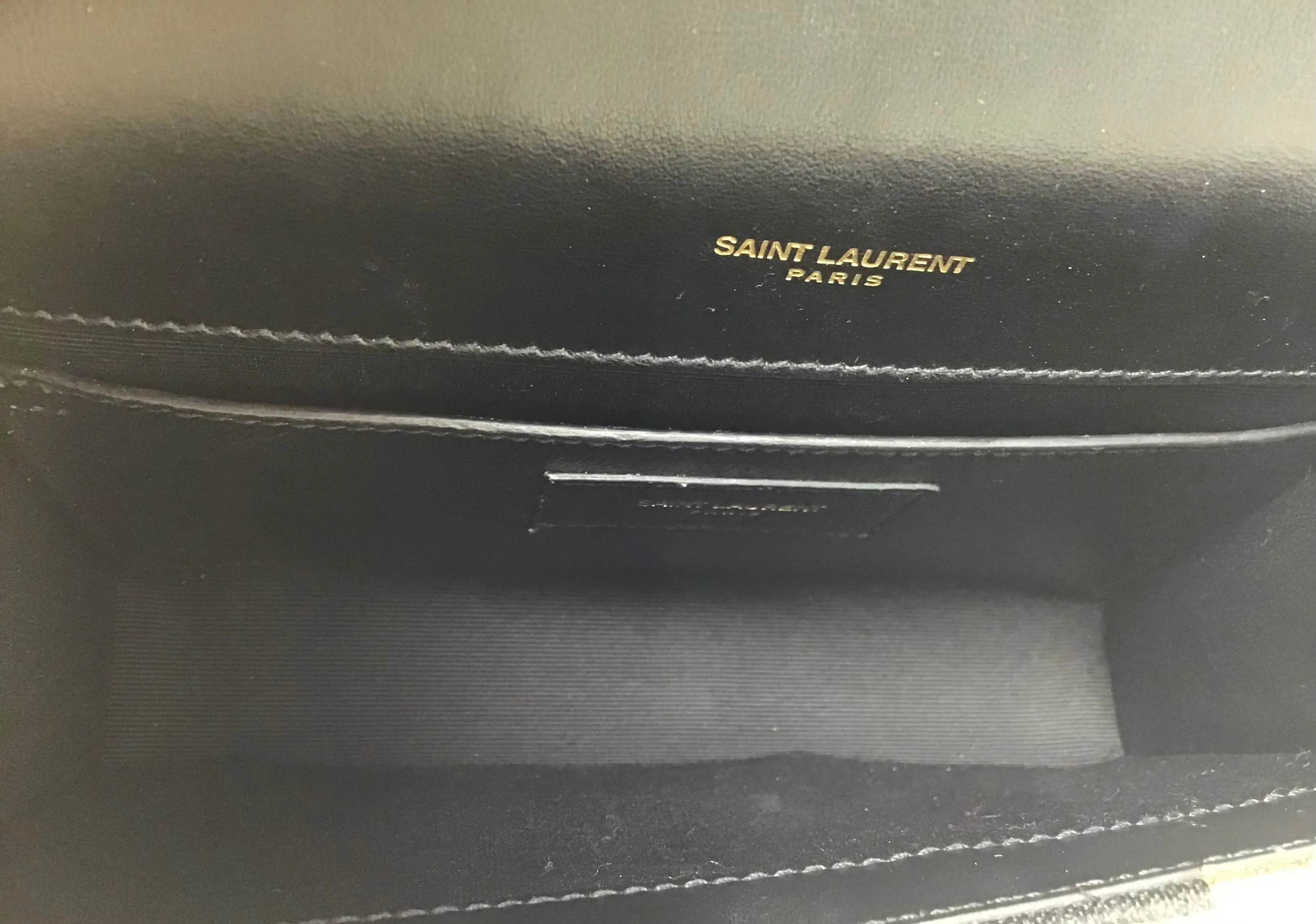 Saint Laurent 'Kate' Logo Metallic Striped SM Crossbody Bag