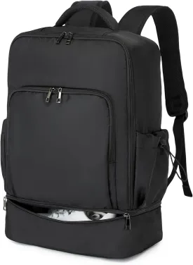 seyfocnia Gym Backpack for Women Men, Lightweight Sports Back pack With Shoe Compartment, Waterproof Gym Bag Workout Trainning Rucksack Casual Travel Daypack-Black