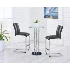 Silver/Clear Bar Table