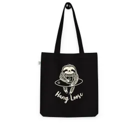 Sloth Surfer's Companion: Hang Loose Organic Tote Bag for Eco-Friendly Coffee Lovers