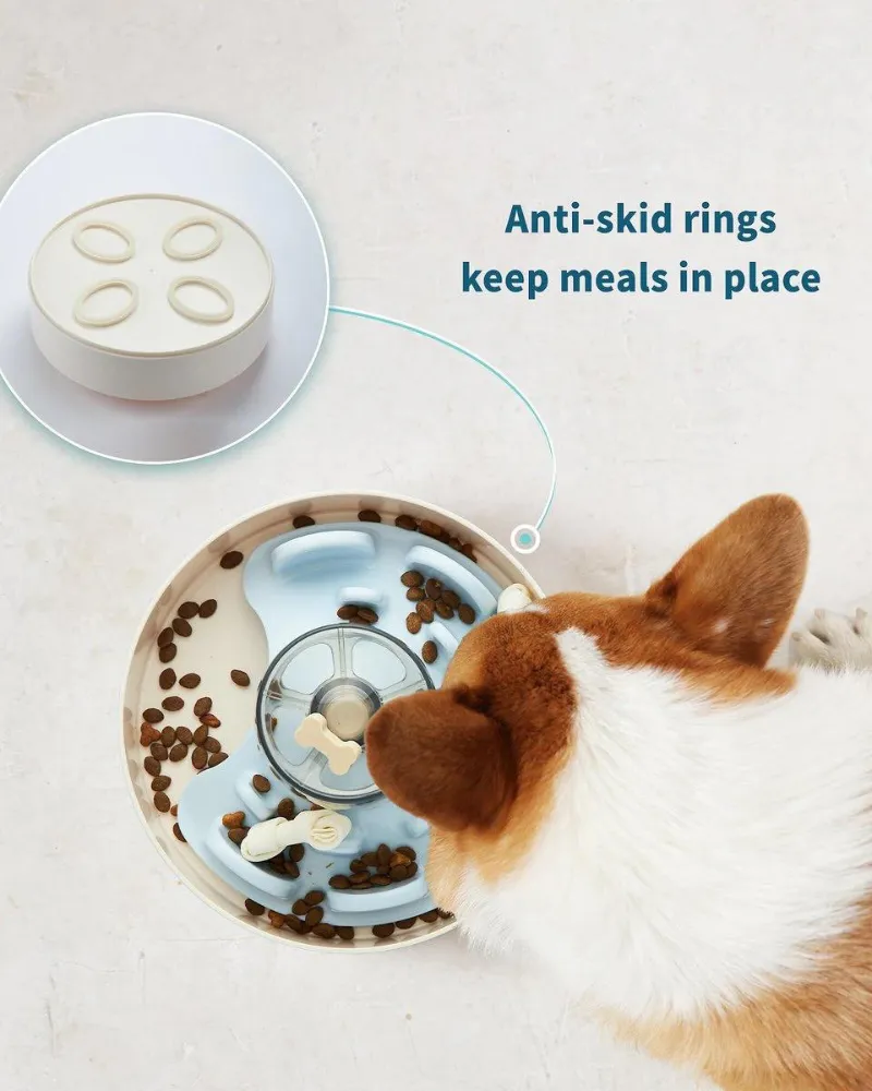 SPIN UFO Interactive Slow Feeder in Blue