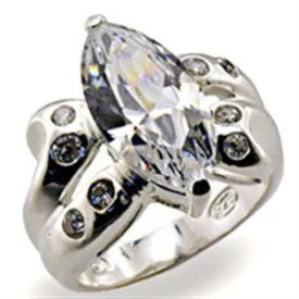 Sterling Silver Ring AAA GRD CZ Clear 32127 for Women Style High