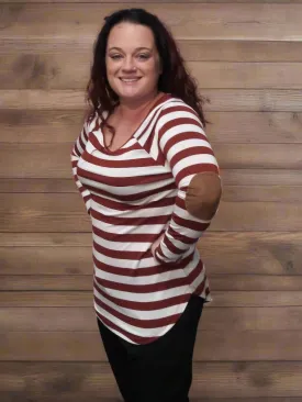 Striped Long Sleeve with Elbow Patch RT-1778ABS