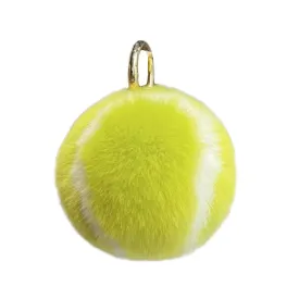 Tennis Ball Fur Keychain