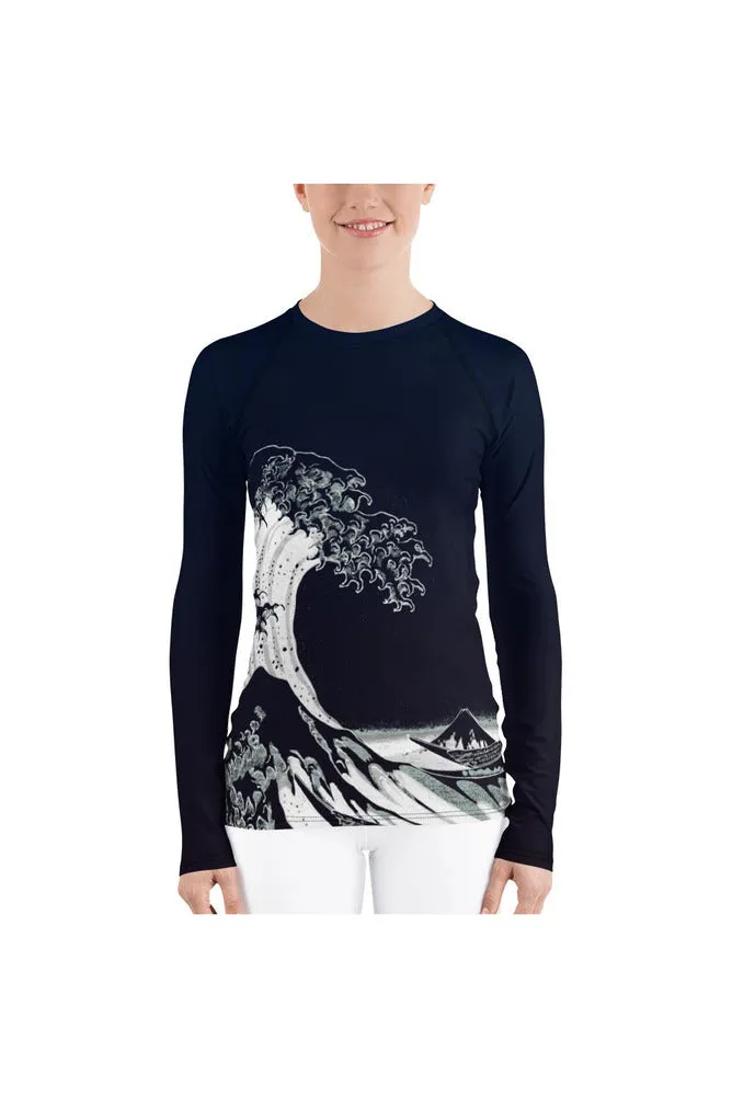 The Great Wave Women's Rash Guard