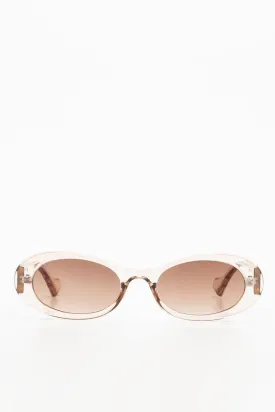 Transparent Frame Sunglasses Natural
