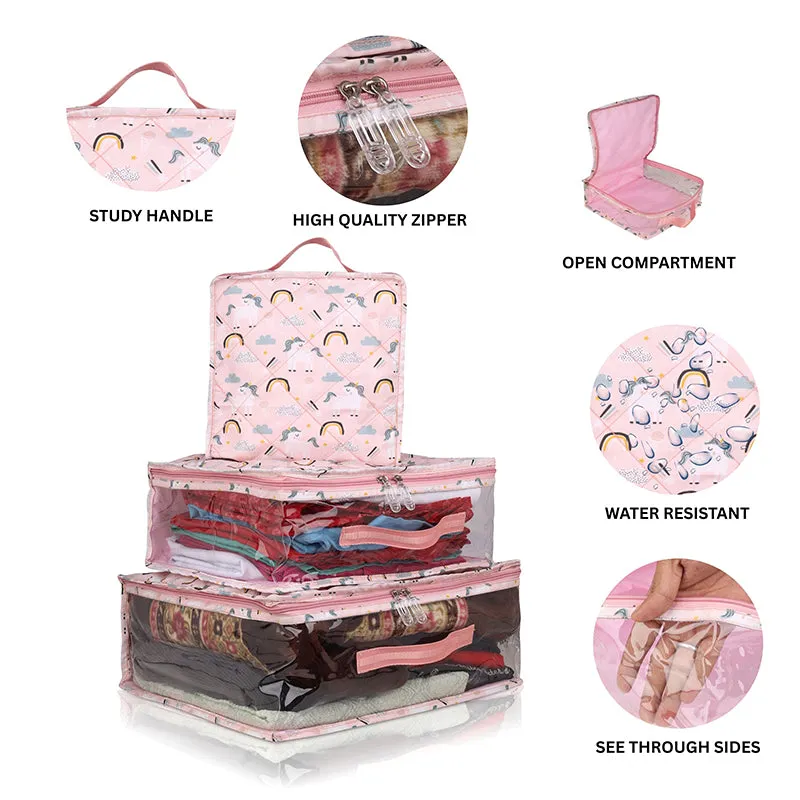 Travel Cubes- 3 Piece Set - Unicorn