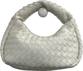 White Woven Shoulder Bag